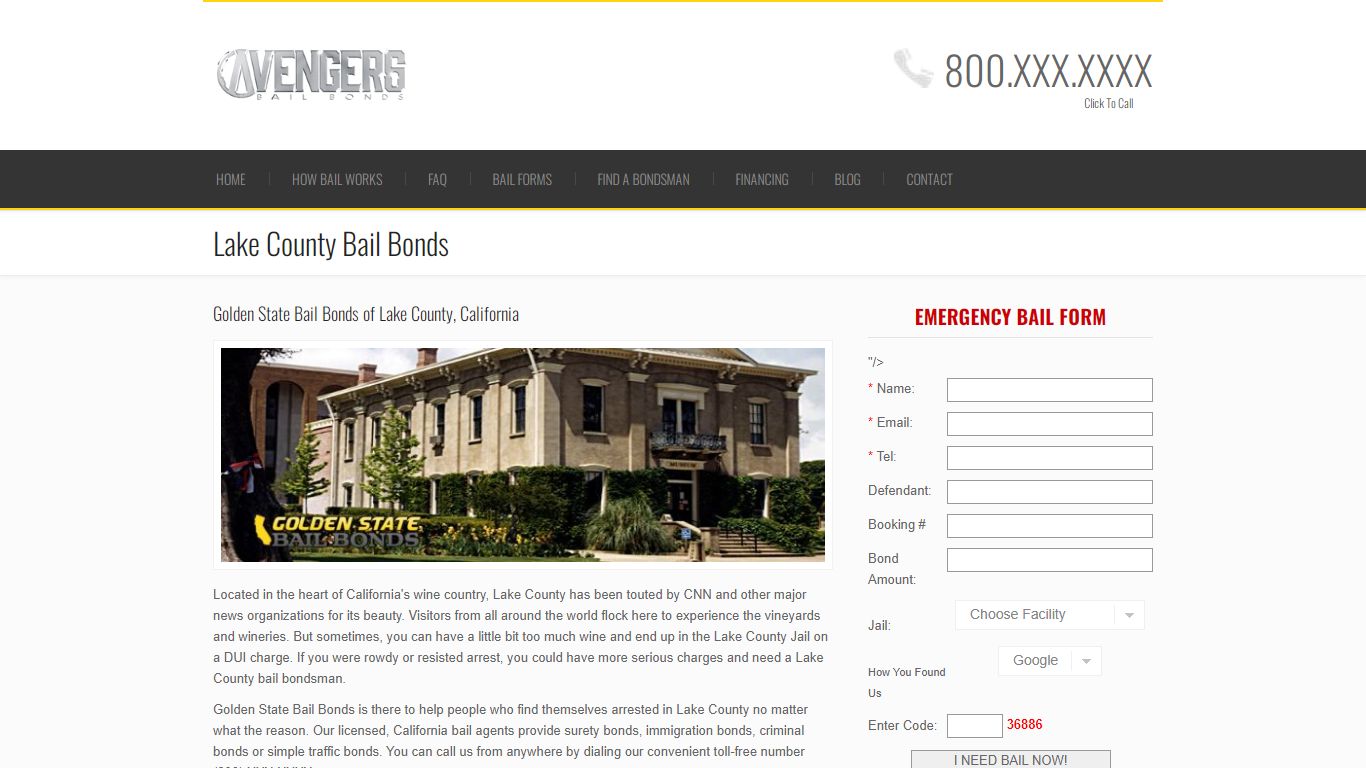 Lake County California Bail Bonds | California Bail Bond ...
